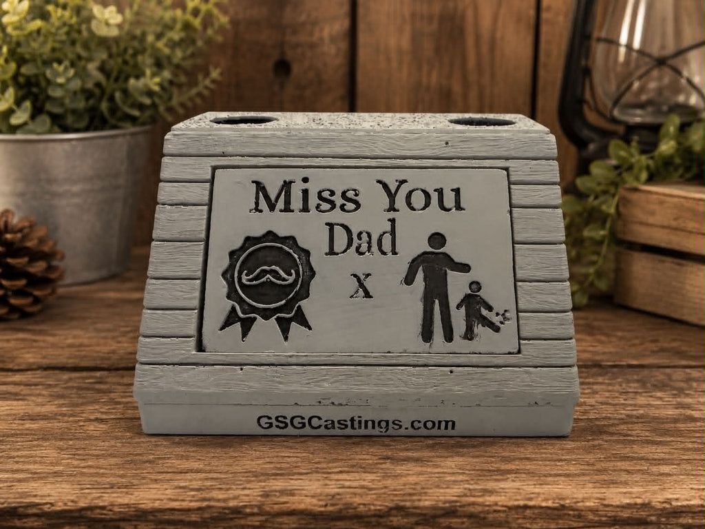Miss You Dad Loved Family Farther Memorial Grave Garden Ornament Statue Stone
