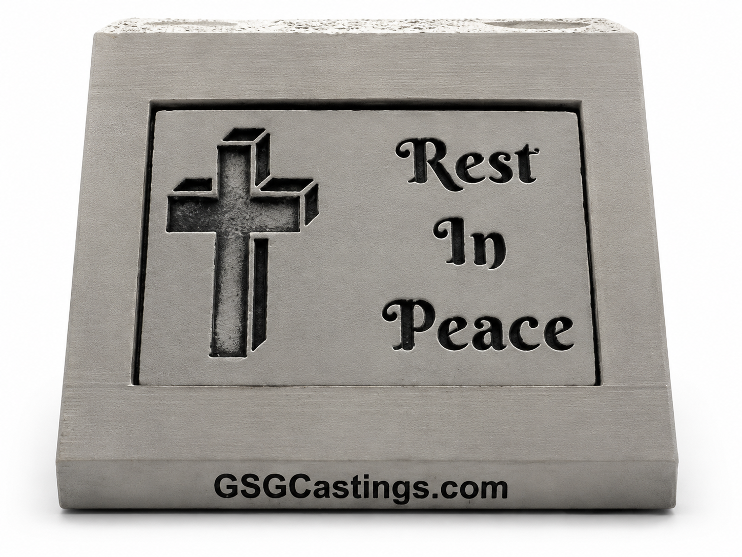 Rest In Peace Family Friend Memorial Grave & Garden Ornament Statue - Stone Grey