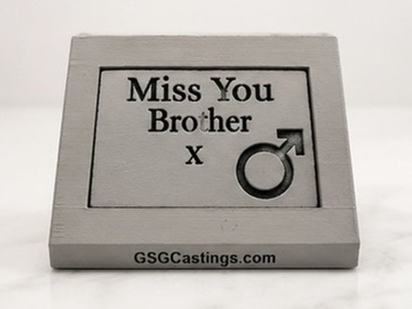 Miss You Brother Love Family Sibling Memorial Grave Garden Ornament Statue Stone