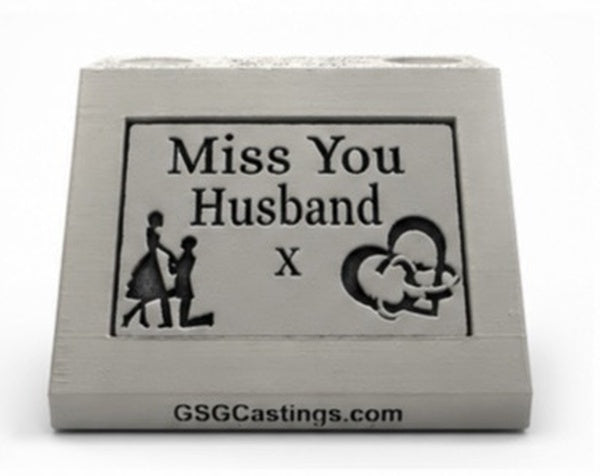 Miss You Husband Family Friend Memorial Grave Garden Ornament Statue Stone Grey