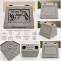 Miss You Angel. Beautiful Stone Home & Garden Ornament. Personalised Detailed Memorial Concrete Statue.