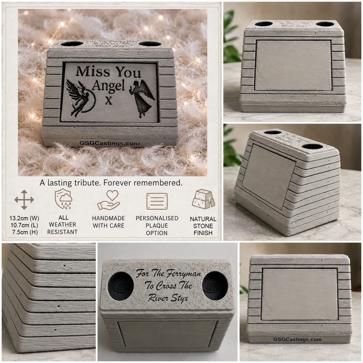 Miss You Angel Love Family & Friend Memorial Grave Garden Ornament Statue Stone