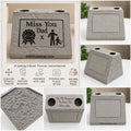 Miss You Dad, Father. Beautiful Stone Home & Garden Ornament. Personalised Detailed Memorial Concrete Statue.