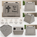 Rest In Peace. Beautiful Stone Home & Garden Ornament. Personalised Detailed Memorial Concrete Statue.