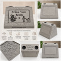 Miss You Mum. Beautiful Stone Home & Garden Ornament. Personalised Detailed Memorial Concrete Statue.