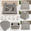 Miss You Wife. Beautiful Stone Home & Garden Ornament. Personalised Detailed Memorial Concrete Statue.