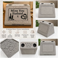 Miss You Husband. Beautiful Stone Home & Garden Ornament. Personalised Detailed Memorial Concrete Statue.