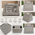 Miss You. Beautiful Stone Home & Garden Ornament. Personalised Detailed Memorial Concrete Statue.