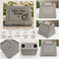 Miss You Brother. Beautiful Stone Home & Garden Ornament. Personalised Detailed Memorial Concrete Statue.